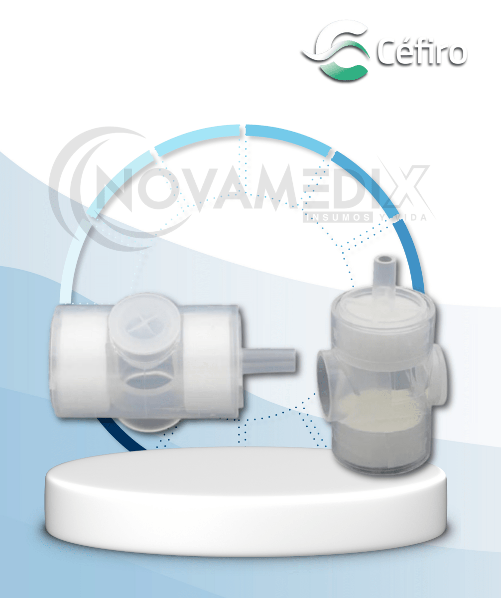 Filtro HME para Traqueostomía con Puerto O₂ x 10Unds - Filtro HME para traqueostomía