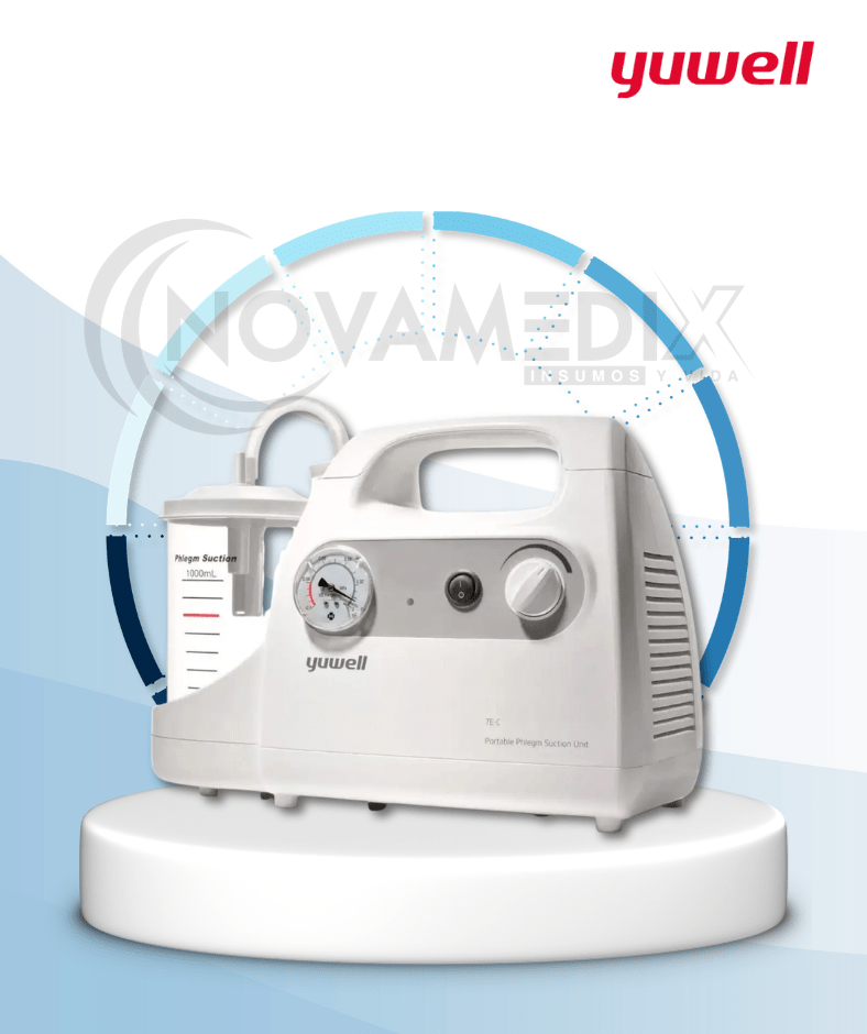 Bomba de Aspiración de Secreciones Yuwell® 7E-C | Aspirador Portátil - Equipos Médicos