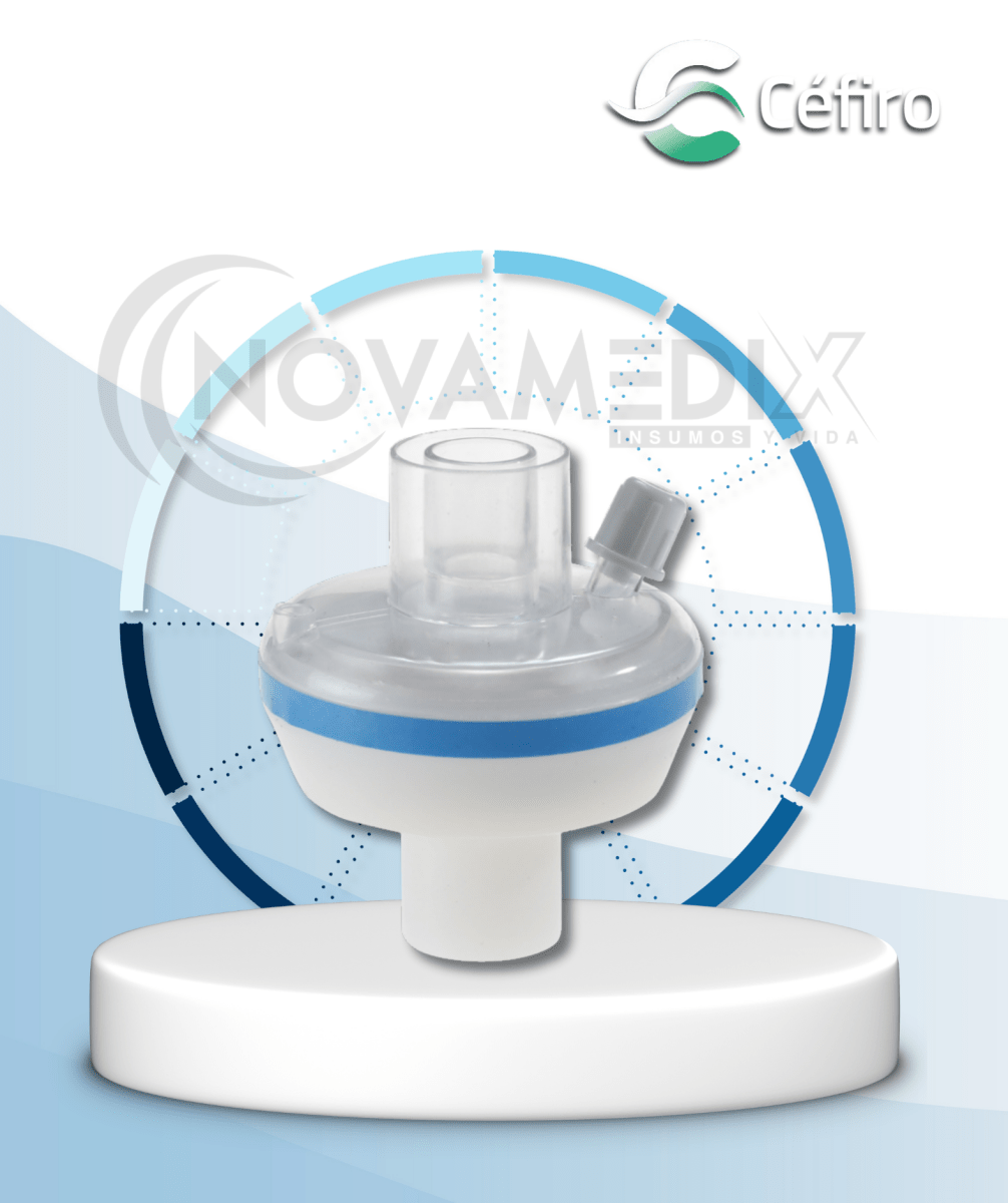 Filtro HMEF con puerto x 10Unds - Filtro Bacteriano Viral / HMEF