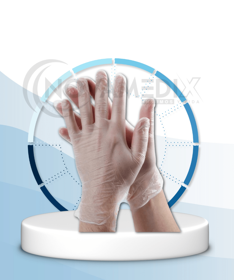 Guante de Vinilo Libre de Polvo Caja X 100 Unidades - Protección personal