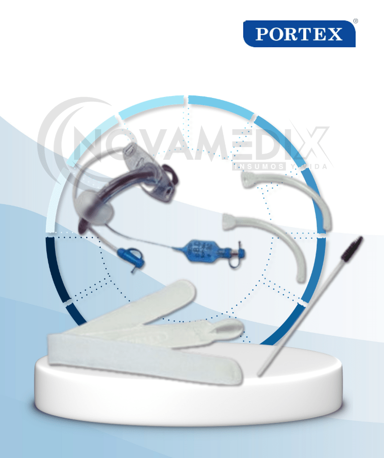 Kit Cánula de Traqueostomía con Cuff y Aspiración Subglótica Blue Line Ultra® l Portex - Insumos y Accesorios de Traqueostomía