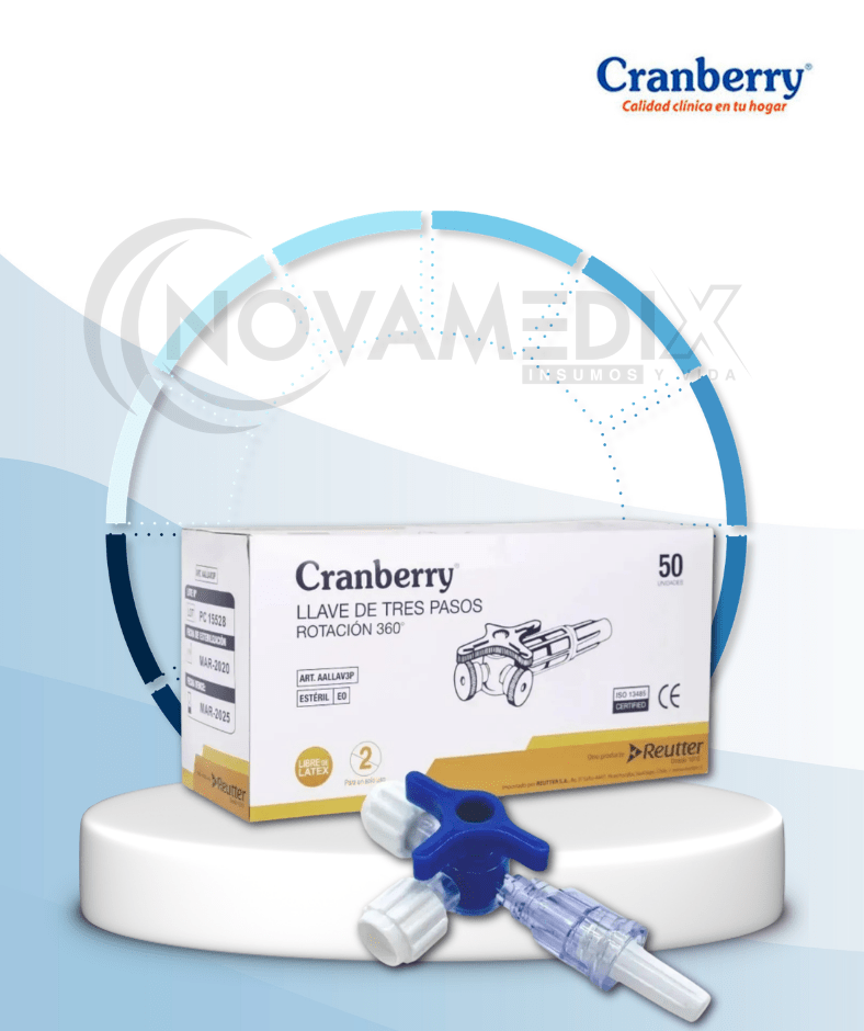 Llave de 3 Pasos Estéril Luer Lock | Reutter - Insumos Médicos