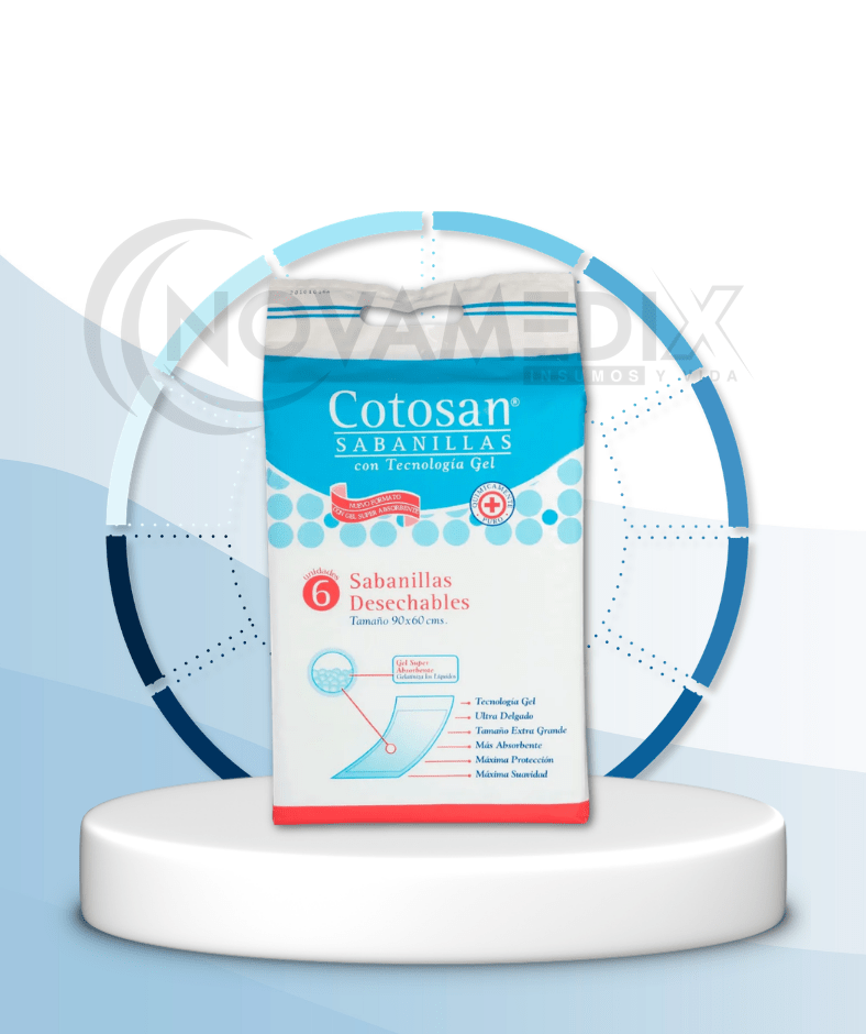 Sabanillas Cotosan con Gel Súper Absorbente 90 × 60 cm - 6 Unidades - Sabanillas absorbentes
